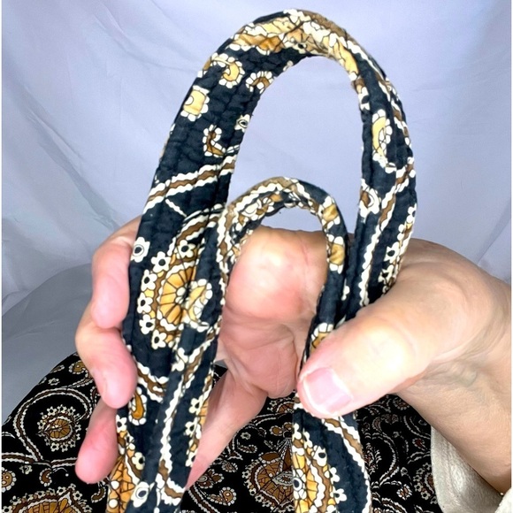 Vera Bradley Cafe Latte Black Tan Brown Shoulder Bag, Sz 14”x10”x4” Approx. (T5) - Picture 8 of 9